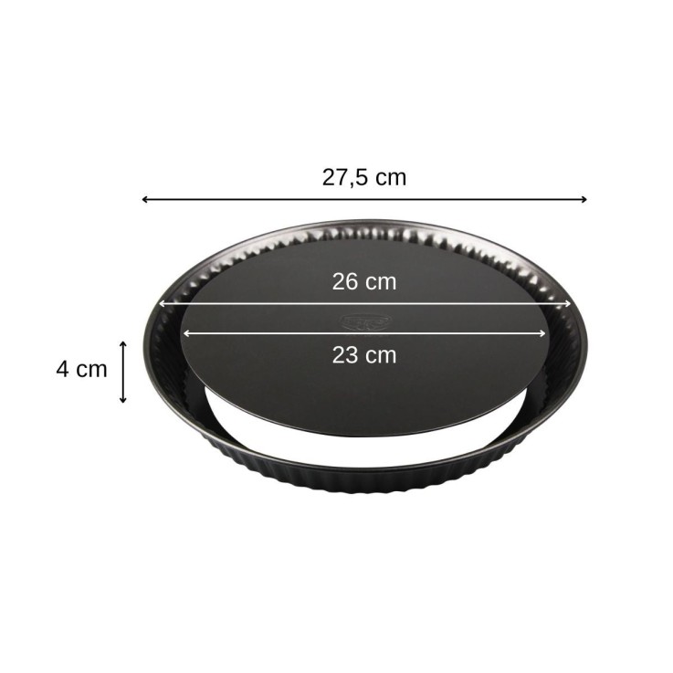Ensemble de 2 Moules à tartes 26 cm avec fond amovible Dr. Oetker Tradition