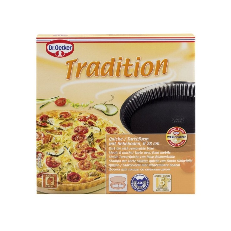 Ensemble de 2 Moules à tartes 26 cm avec fond amovible Dr. Oetker Tradition