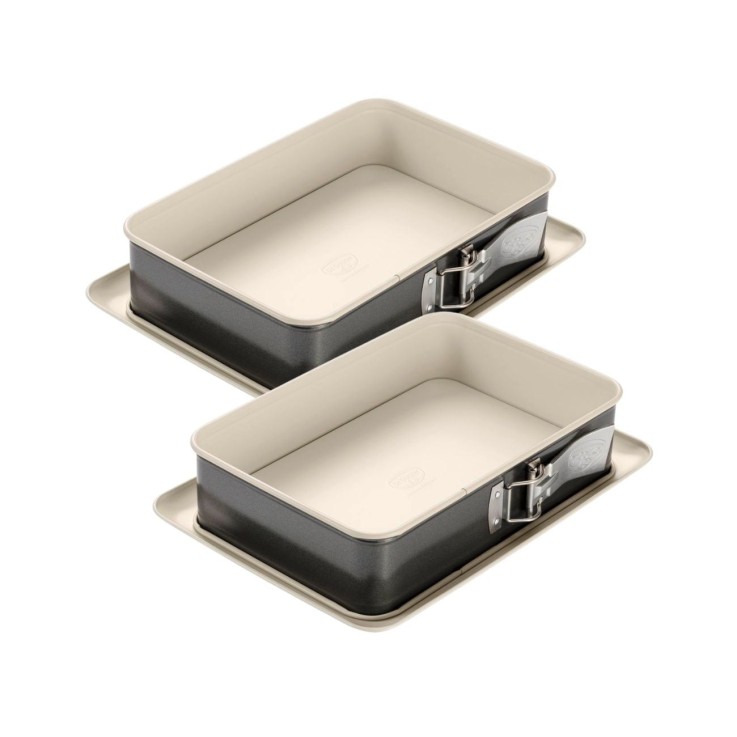 Ensemble de 2 Moules à gâteau céramique et plat four 28 x 18 cm Dr Oetker Back Trend