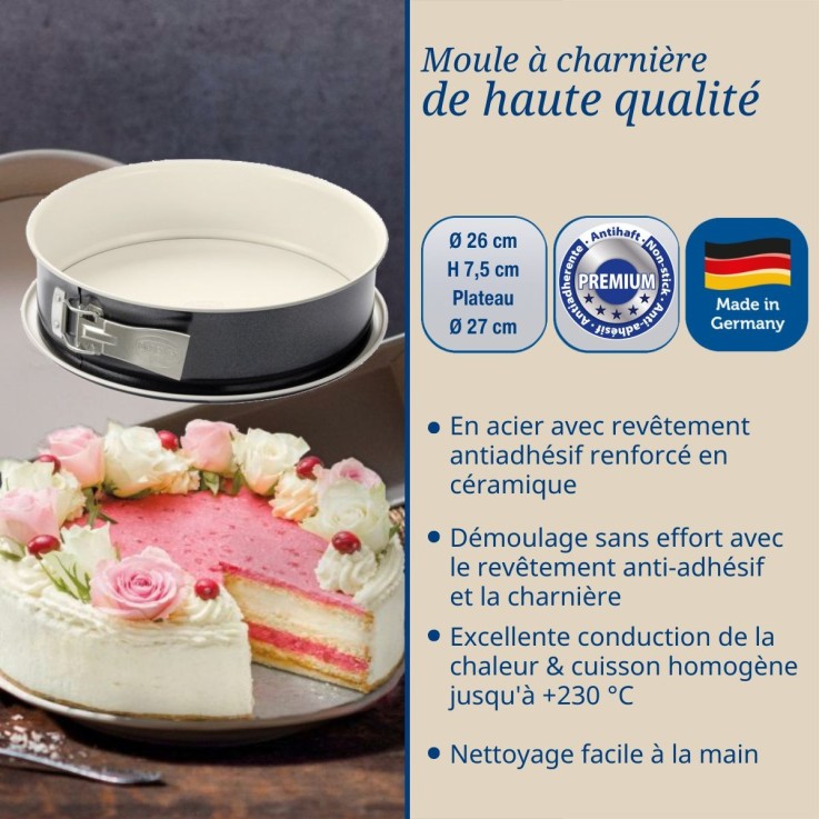 Ensemble de 2 Moules à manqué à charnière 26 cm Dr. Oetker Back-Trend