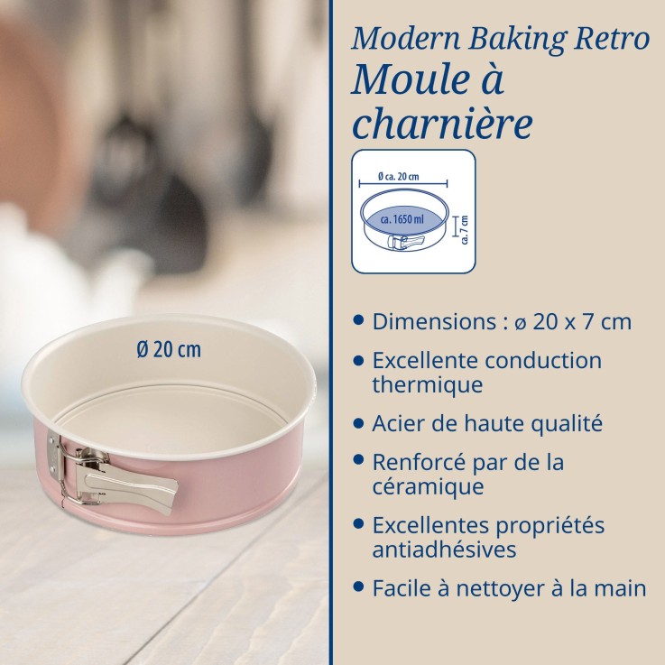 Ensemble de 2 Moules à manqué à charnière 20 cm Dr. Oetker Rétro