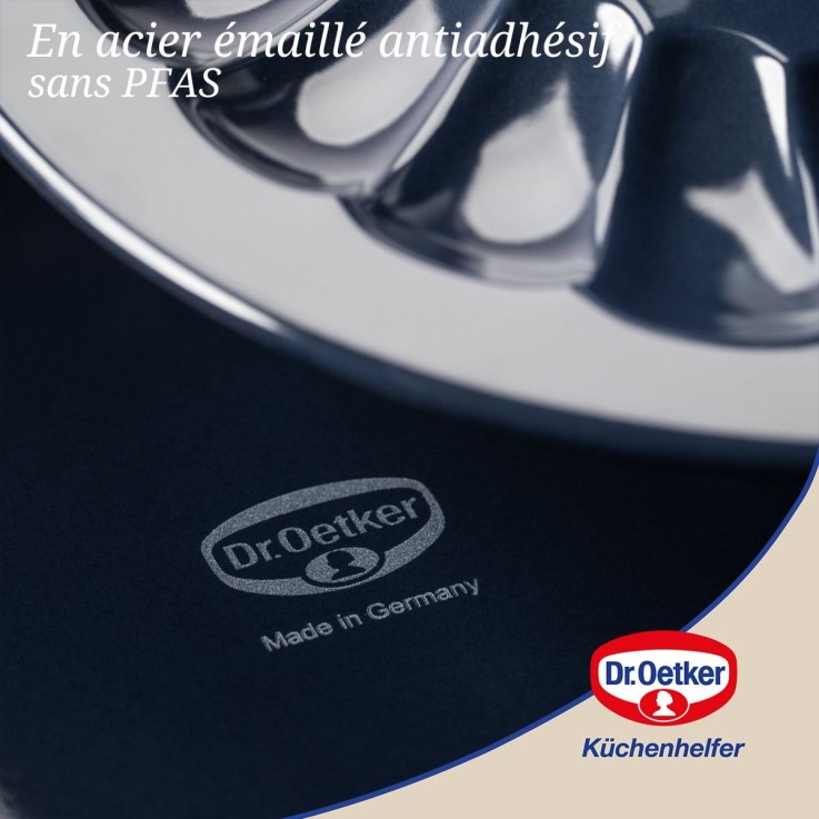 Ensemble de 2 Moules à manqué et savarin double fond 28 cm Dr. Oetker Back Liebe