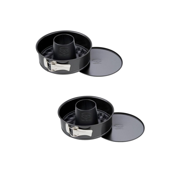 Ensemble de 2 Moules à manqué à charnière avec fond à savarin 20 cm Dr Oetker Back Freude