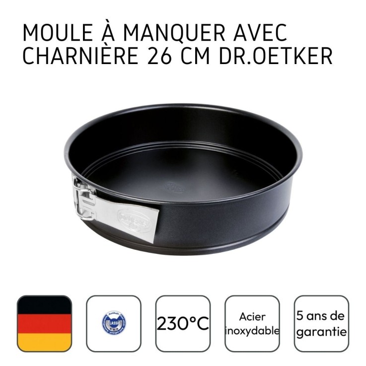 Ensemble de 2 Moules à manqué à charnière 26 cm Dr.Oetker Tradition