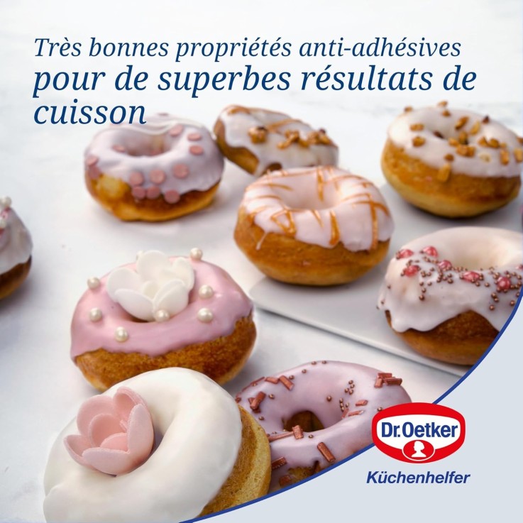 Ensemble de 2 Moules donut et bagel 12 empreintes 26,5 x 38,5 cm Dr. Oetker Tradition
