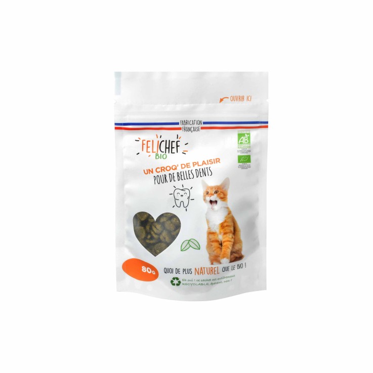 Felichef - Friandises Bio Hygiène Bucco-Dentaire pour Chat 80g