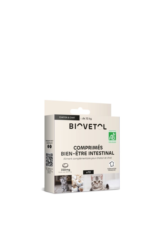 Biovetol - Comprimés Bio Bien-être Intestinal pour Chat & Chaton