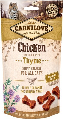 Carnilove - Friandises Sans Céréales au Poulet pour Chat 50g