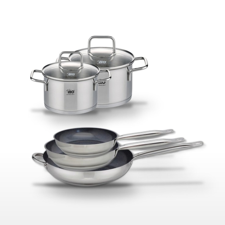 Lot de 3 Poêles céramique sans PFAS 24/28/32 cm Elo Profi Therm Platinum et 2 Faitouts