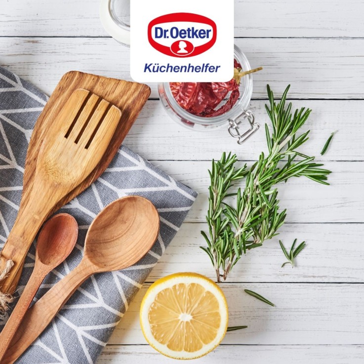 Ensemble de 2 Plats à four avec couvercle en acier émaillé 42 x 34 cm Dr. Oetker Back-Idee Kreativ