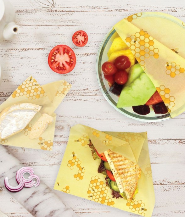 Set de 3 emballages en cire...