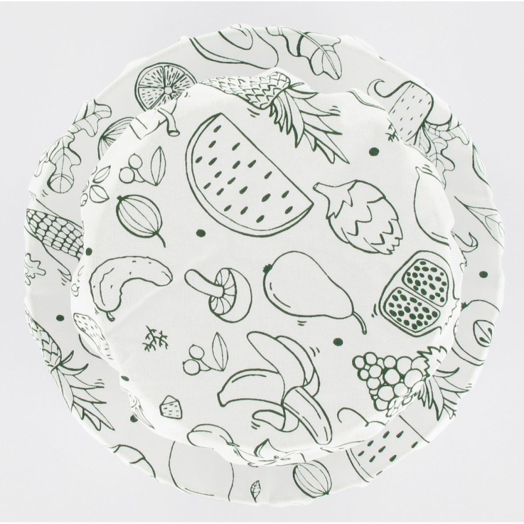 Lot de 3 films étirables réemployables en coton de 8 à 20 cm Fackelmann Nature