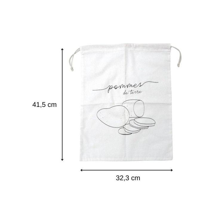 Ensemble de 2 Sacs de conservation pour pommes de terre en coton Fackelmann Eco Friendly
