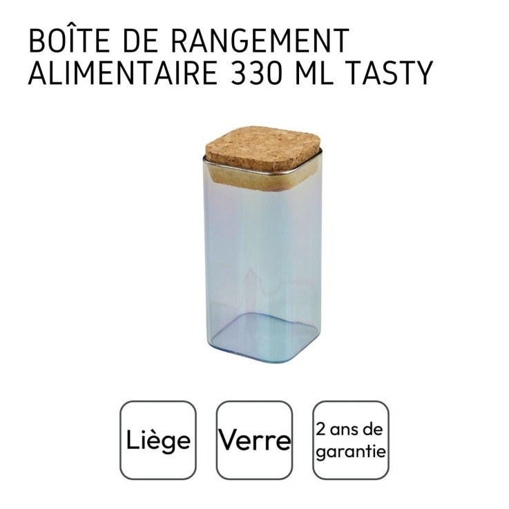 Boîte de conservation en verre avec couvercle 330 ml Tasty Green