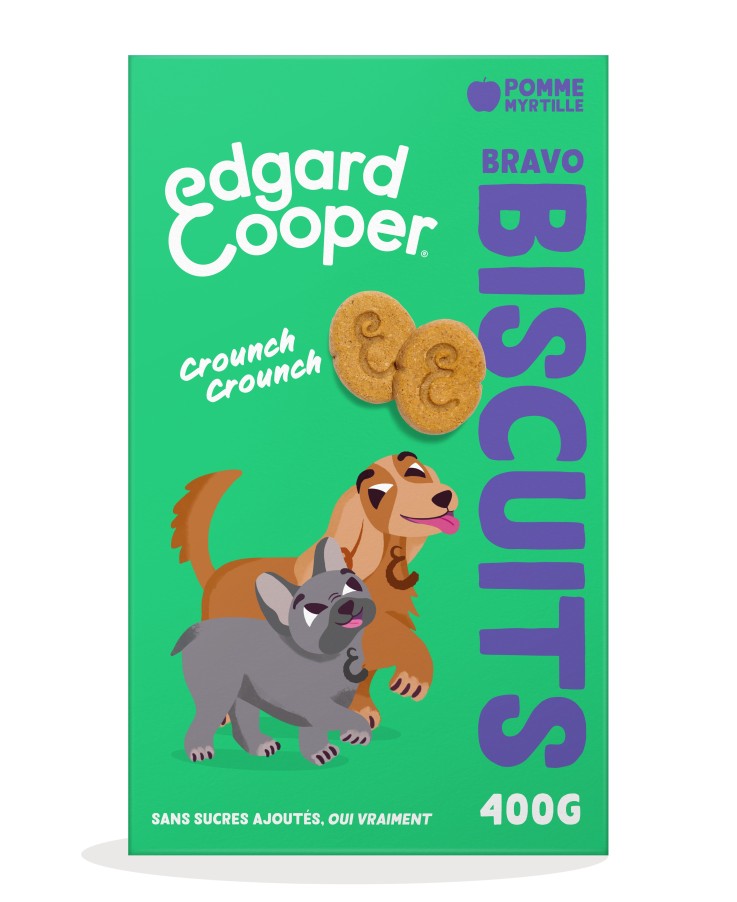 Edgard Cooper - Biscuits Pomme & Myrtilles pour Chien 400g