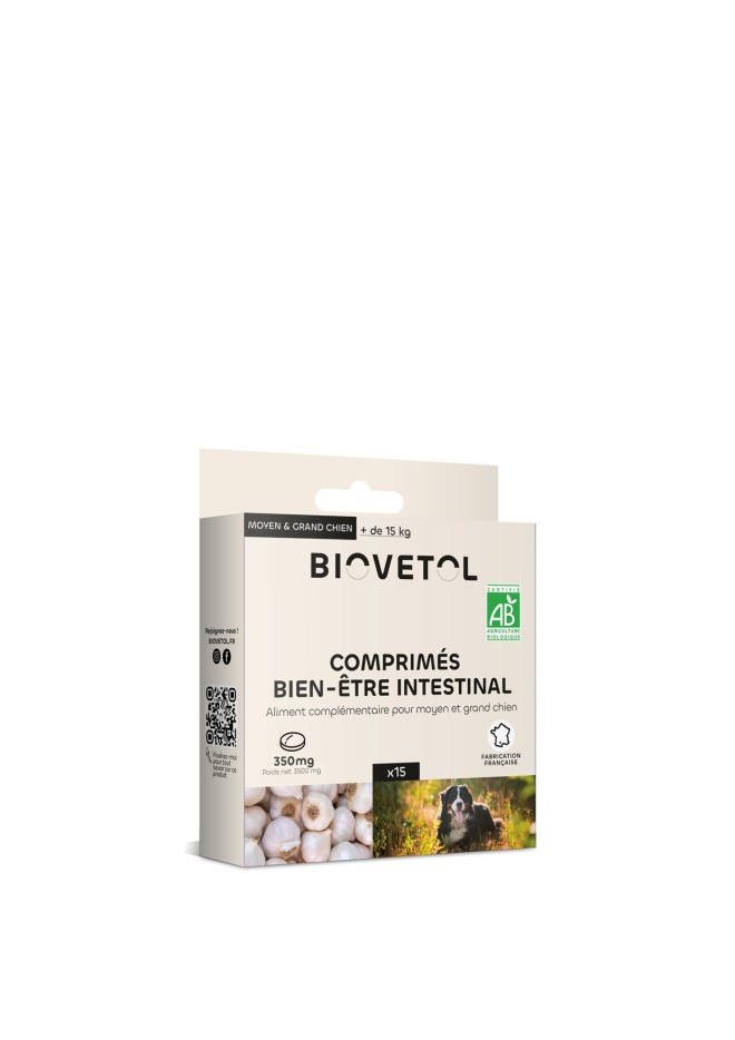 Biovetol - Comprimés Bio Bien-être Intestinal pour Grand Chien 50g