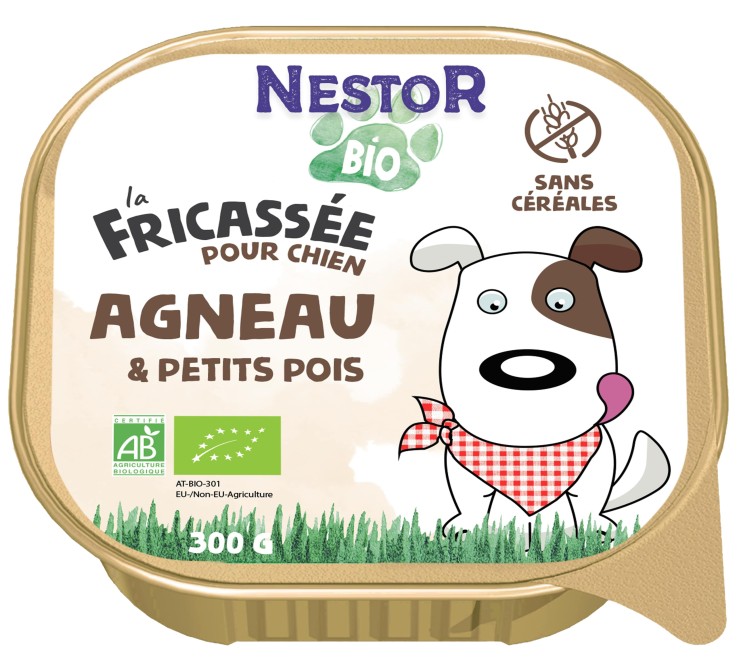 Nestor - Pâtées Sans Céréales Bio à l'Agneau pour Chien 300g