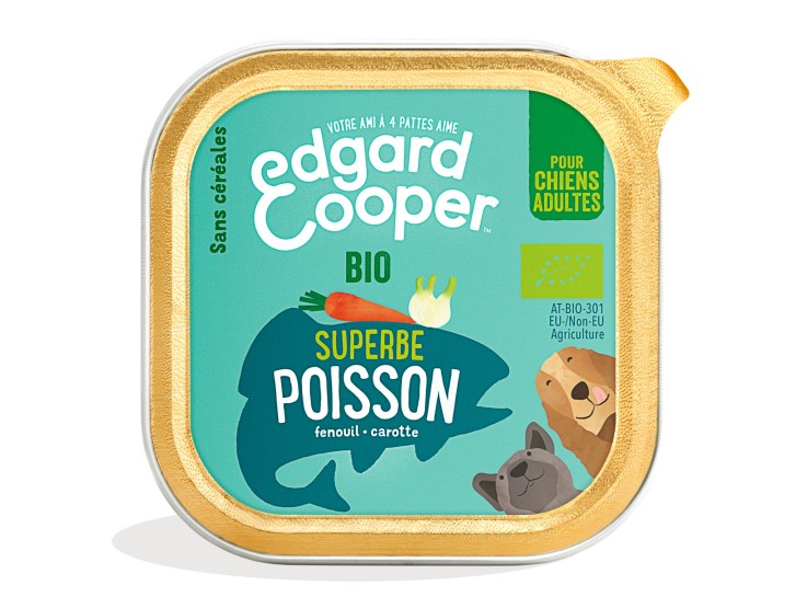 Edgard Cooper - Pâtée Bio Sans Céréales Poisson pour Chien 100g