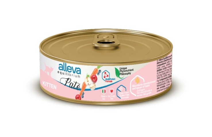 Alleva - Pâtée Equilibrium Sans Céréales au Saumon & Poulet pour Chaton 85g