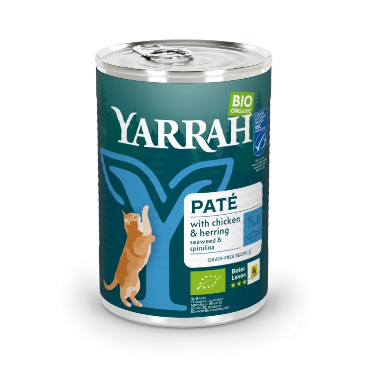 Yarrah - Pâtées Bio Sans Céréales Poisson pour Chat 400g