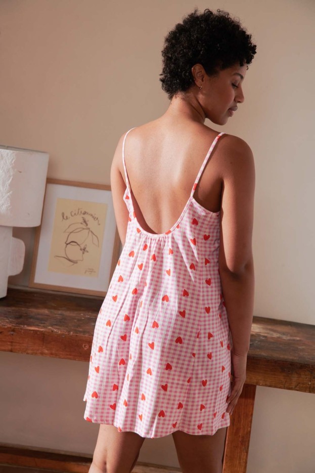 Nuisette coton imprimé vichy