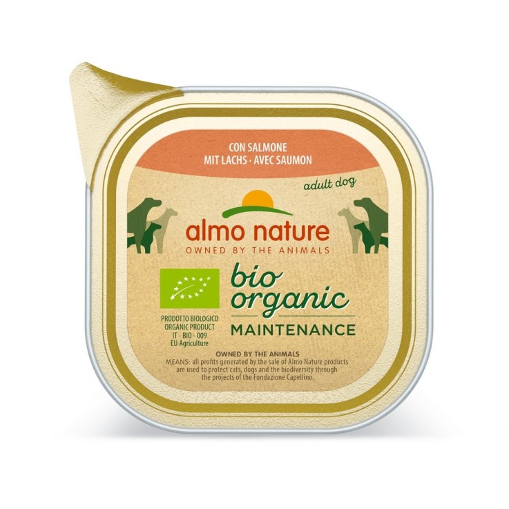 Almo Nature - Barquettes Bio Organic pour Chien au Saumon