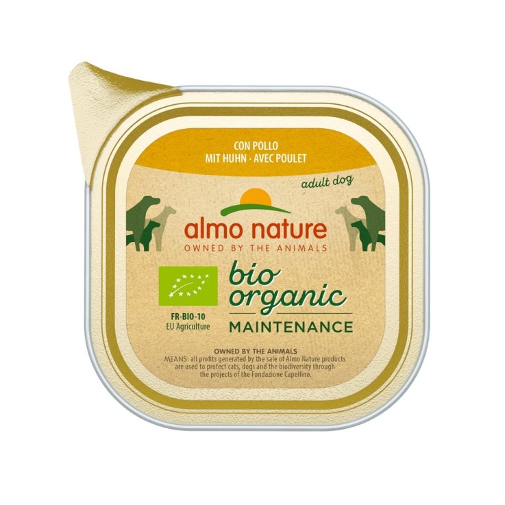 Almo Nature - Barquettes Bio Organic pour Chien au Poulet