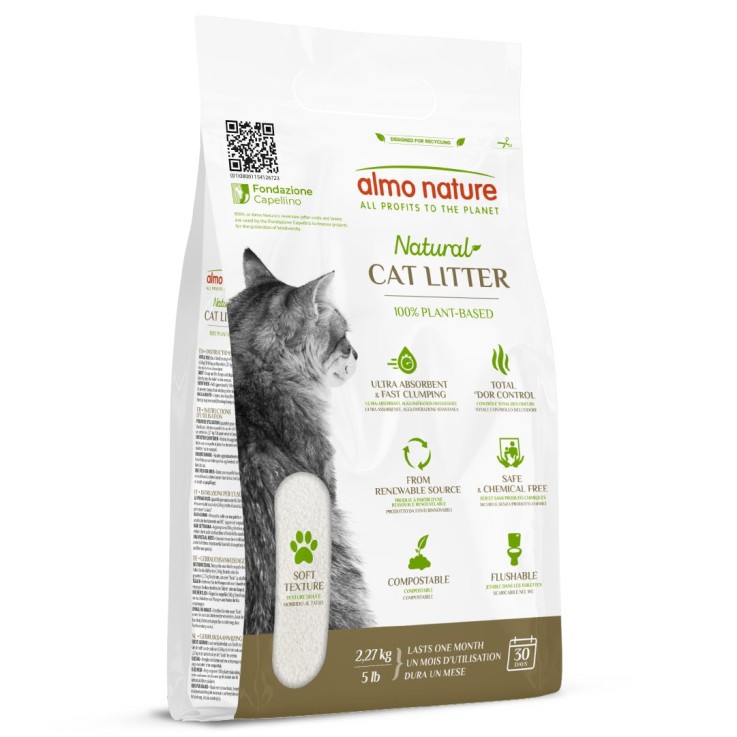 Almo Nature - Litière Végétale Ecologique Cat Litter Soft Texture