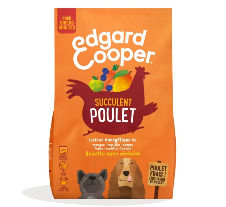 Edgard Cooper - Croquettes Sans Céréales au Poulet pour Chien