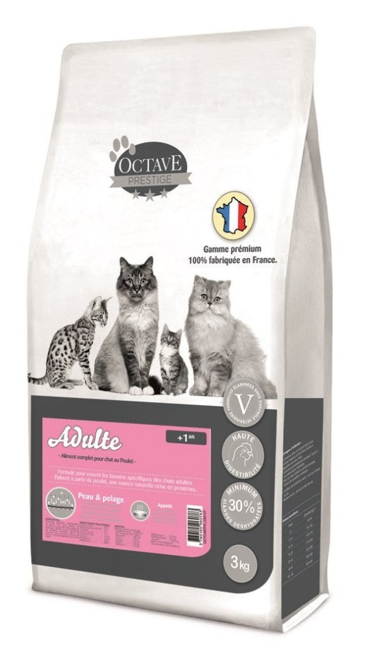 Octave Prestige - Croquettes au Poulet pour Chat