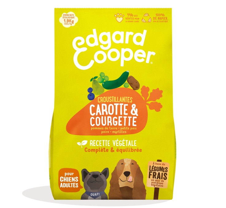 Edgard Cooper - Croquettes Végétariennes Carotte & Courgette pour Chien