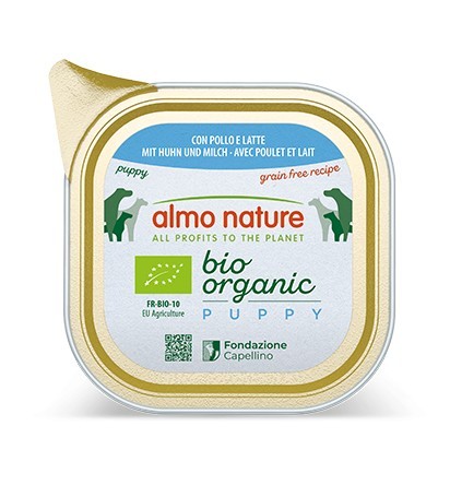 Almo Nature - Pâtées Bio Sans Céréales au Poulet pour Chiot