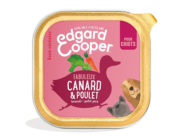 Edgard Cooper - Pâtée Sans Céréales Canard & Poulet pour Chiot