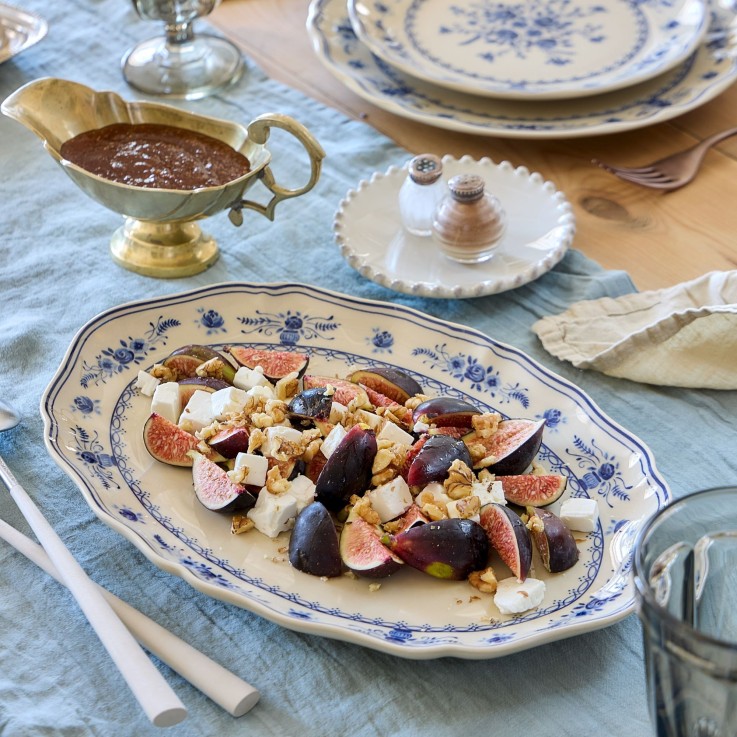 Plat Ovale Vila en grès