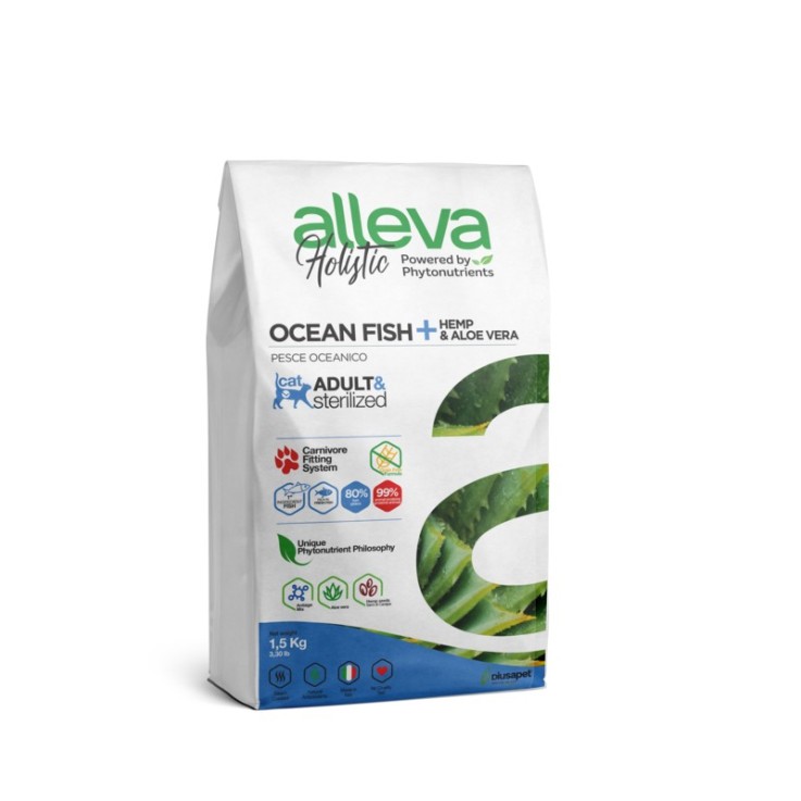 Alleva - Croquettes Sans Céréales Poisson pour Chat Adulte & Stérilisé