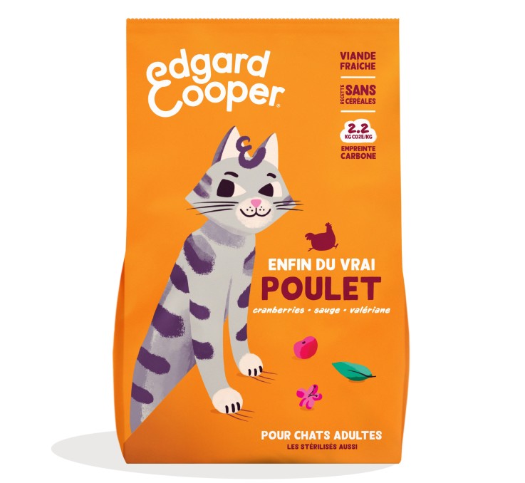 Edgard Cooper - Croquettes Sans Céréales au Poulet pour Chat