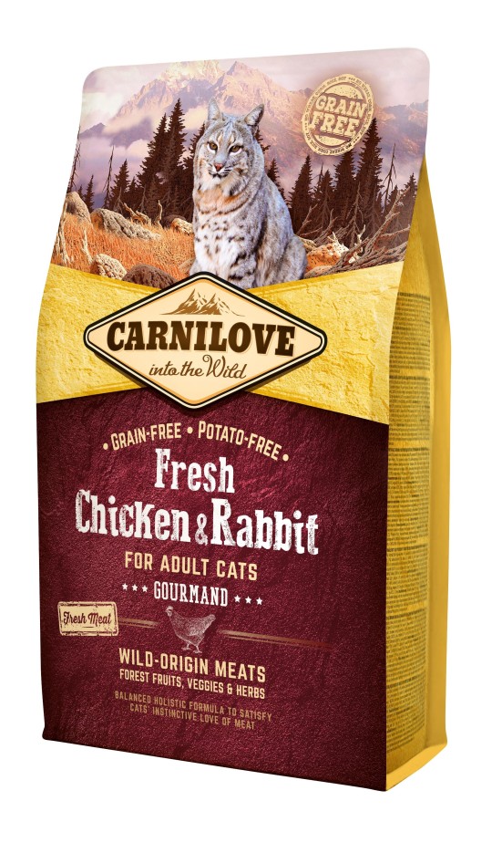 Carnilove  - Croquettes Sans Céréales Poulet & Lapin pour Chat