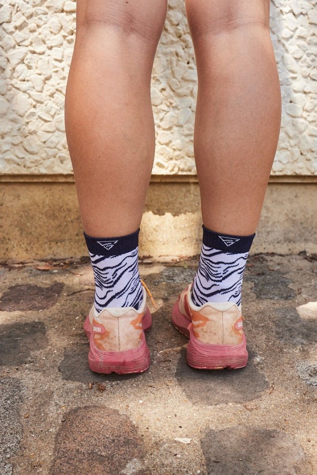 Chaussettes de sport femme mi-hautes en fibre recyclée