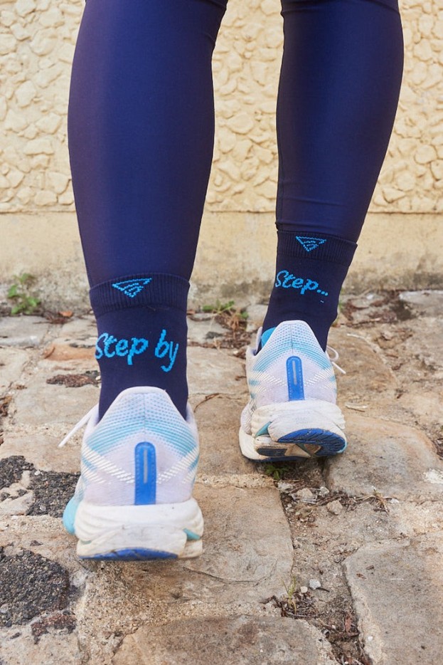 Chaussettes de sport femme mi-hautes en fibre recyclée