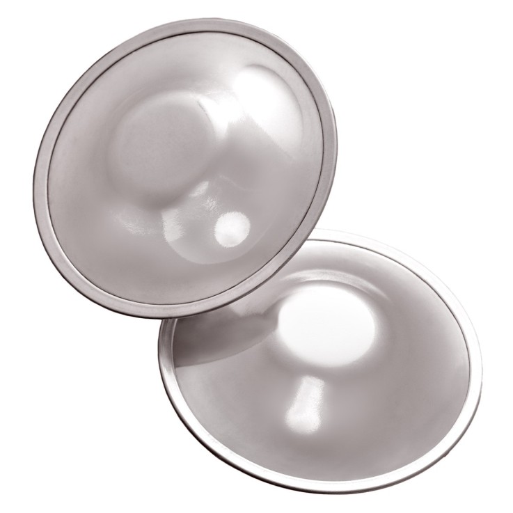 Lot de 2 Coupelles d'Allaitement en Argent - Taille Unique