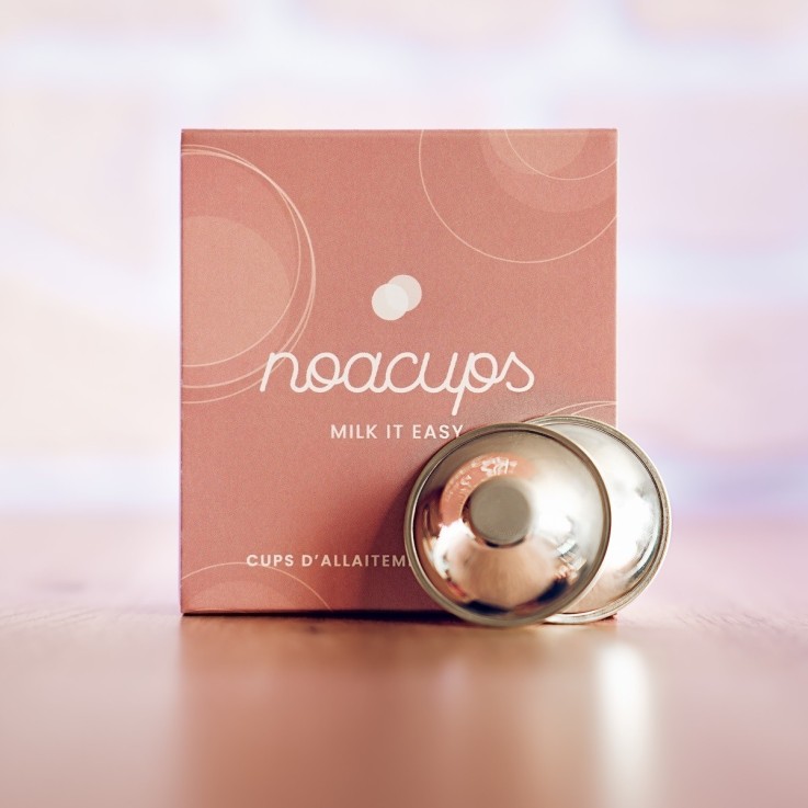 Lot de 2 Coupelles d'Allaitement en Argent - Taille Unique