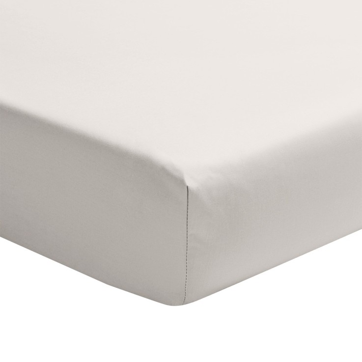 Drap housse uni en percale de coton, bonnet de 35cm, PREMIÈRE