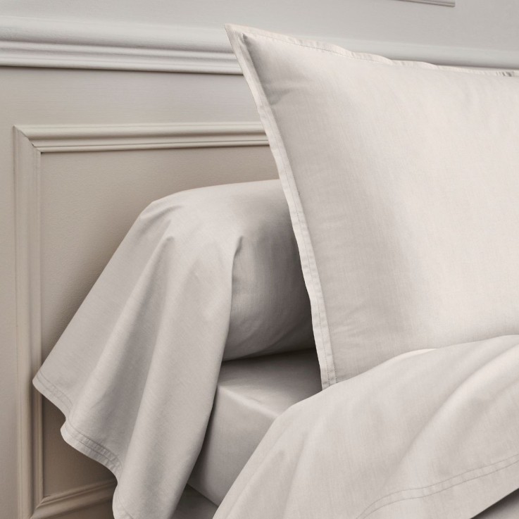 Drap housse uni en percale de coton, bonnet de 35cm, PREMIÈRE