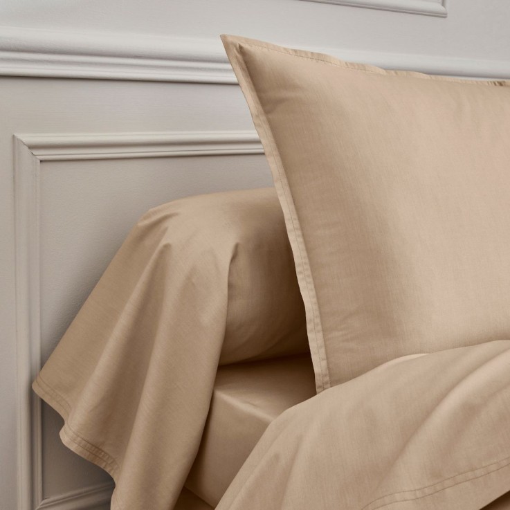 Drap housse uni en percale de coton, bonnet de 35cm, PREMIÈRE