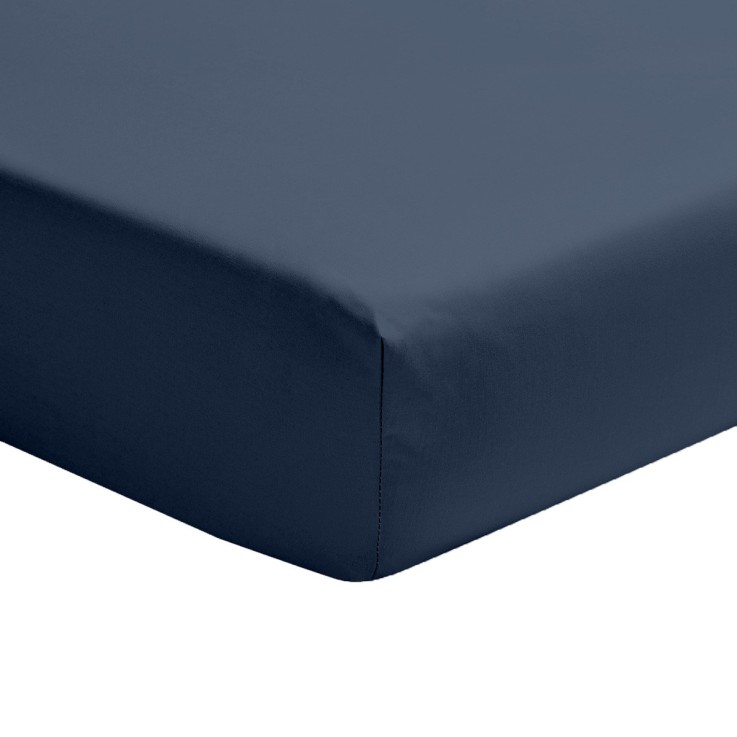 Drap housse uni en percale de coton, bonnet de 35cm, PREMIÈRE
