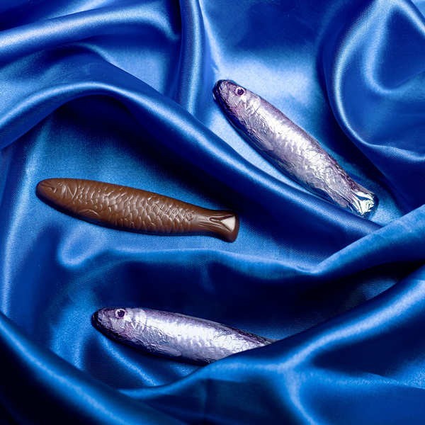Les sardines en chocolat au lait de Cluizel - Boîte de 5 sardines (75g)