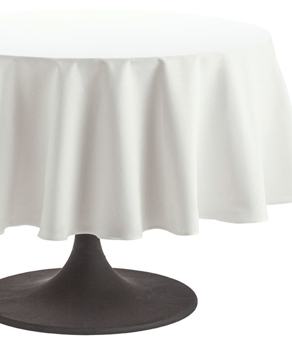 Nappe ronde unie en coton,...