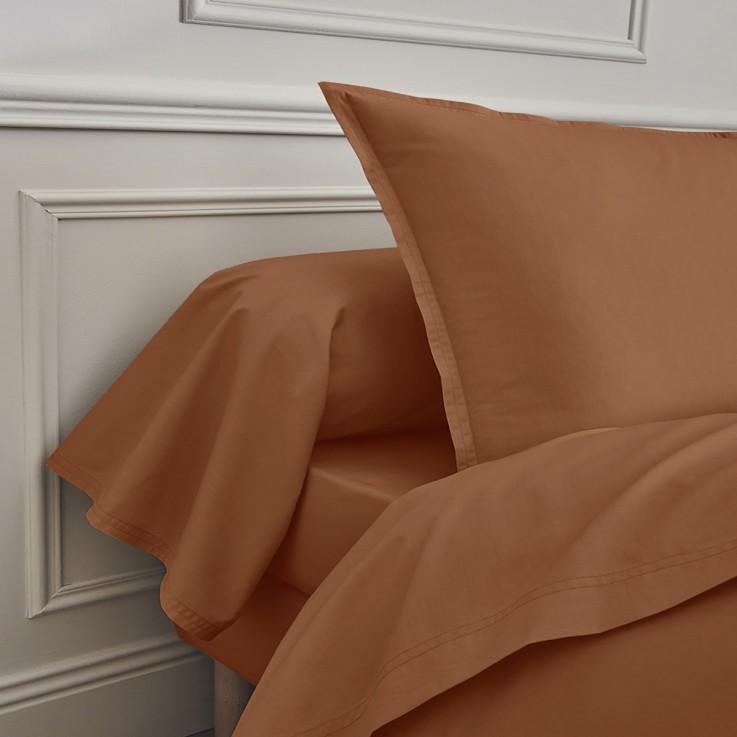 Drap plat uni en percale de coton, PREMIÈRE