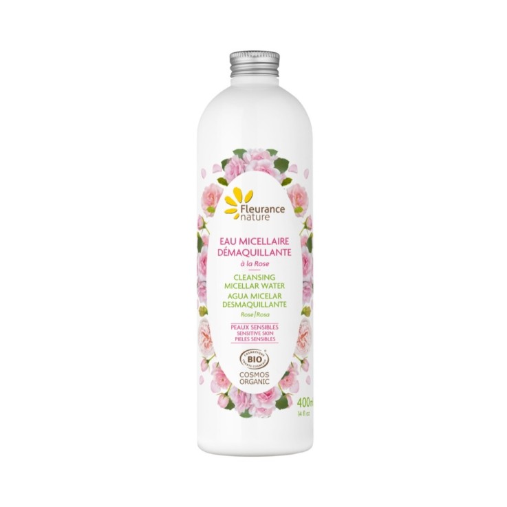 Eau Micellaire Démaquillante à la Rose (400ml) Bio