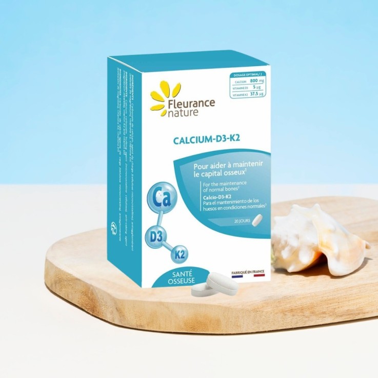 Calcium - D3 - K2 - Santé osseuse (60 comprimés) Vegan